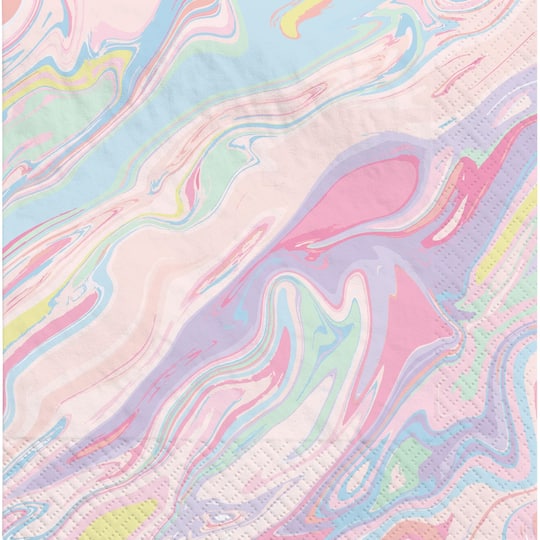 Pastel Marble Lunch Napkins, 80ct.